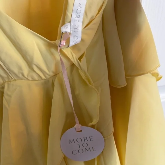 Yellow Tiered Ruffle Mini Dress - Picture 5 of 5